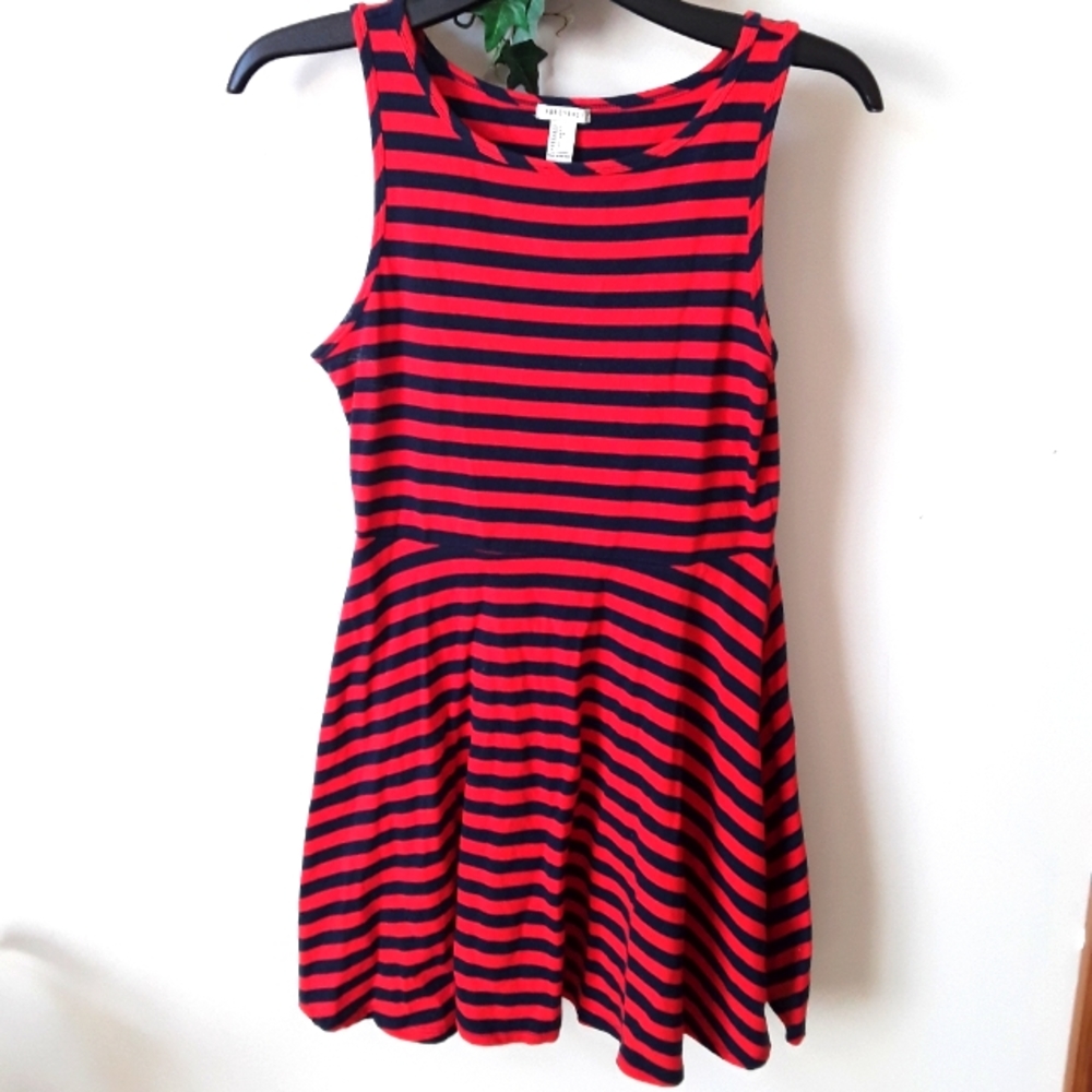 Forever 21 Striped Fit and Flare Dress